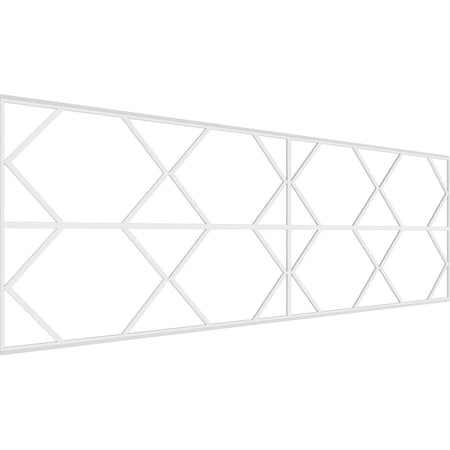 Ekena Millwork Set of Four Panels for 94 1/2"W x 32 1/4"H Fraser Fretwork Wainscot Wall Paneling WPKP16X01X47FSR